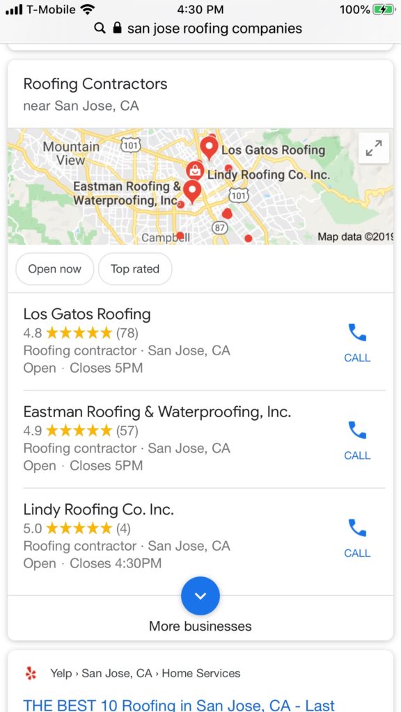 Google Maps optimization tips for roofing companies.