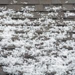 Roof with hail on it. Roofing Marketing strategy for hail storms